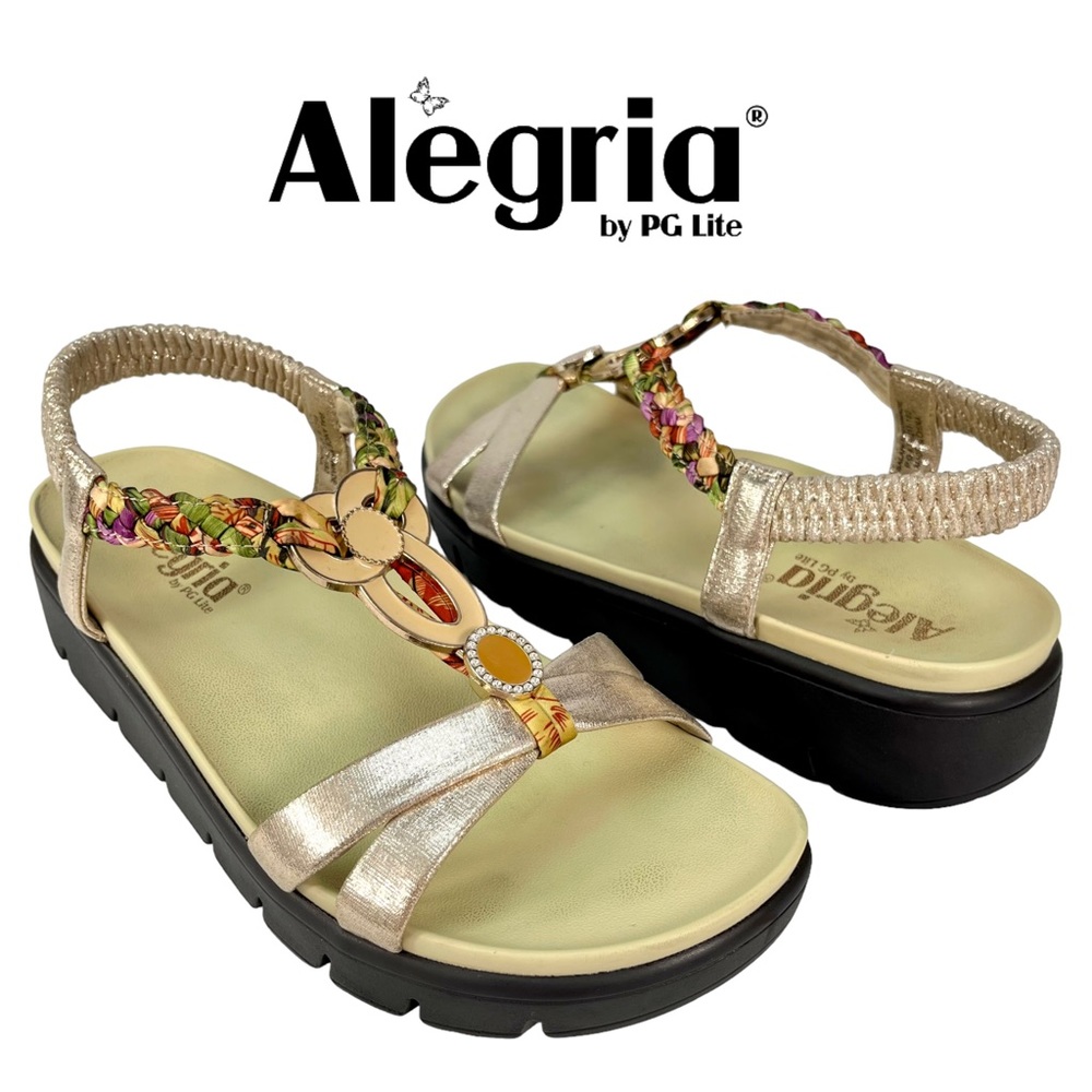 Algeria by PG Lite | ROZ Gold Sandal | Women’s Size 38 | US 8‎ - 8 1/2